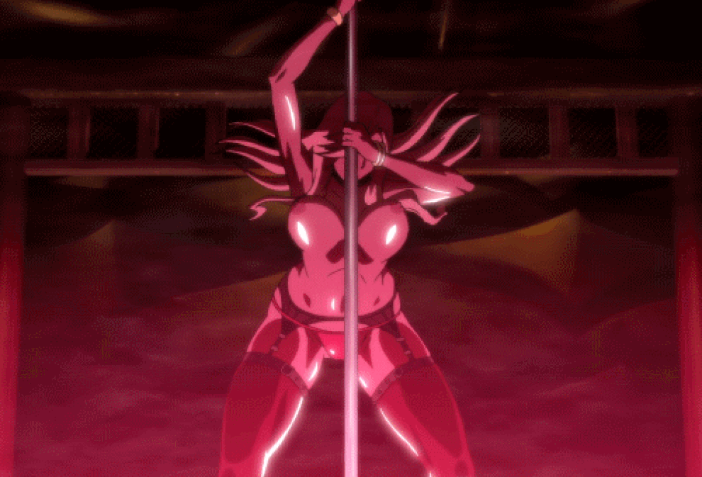 afro_samurai ass breasts dancing gif nipples pussy stripper_pole topless.