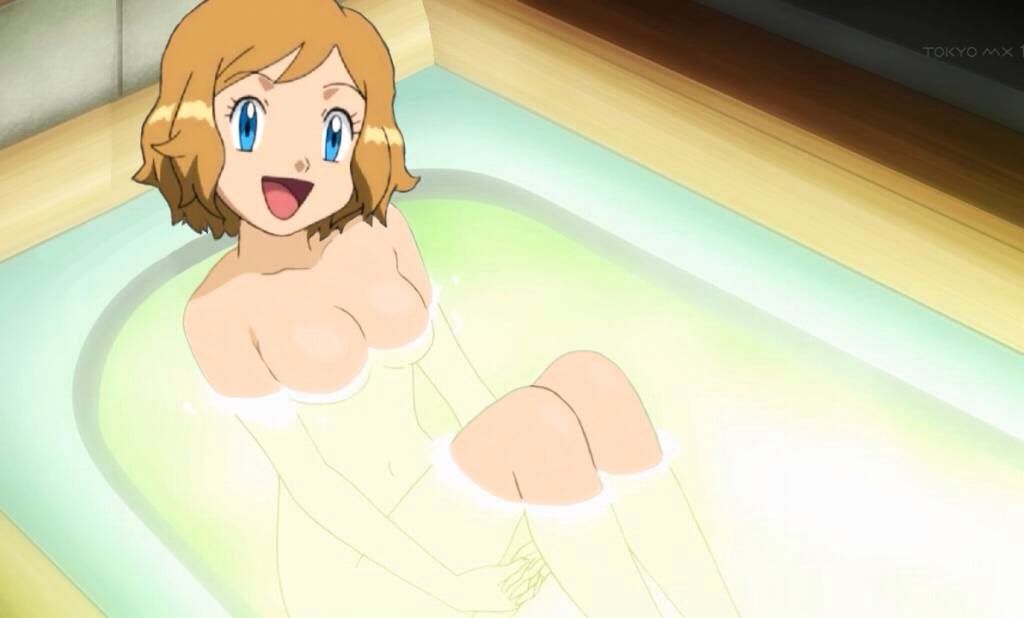 Xbooru - alluring bathroom bathtub breasts censored legs clo