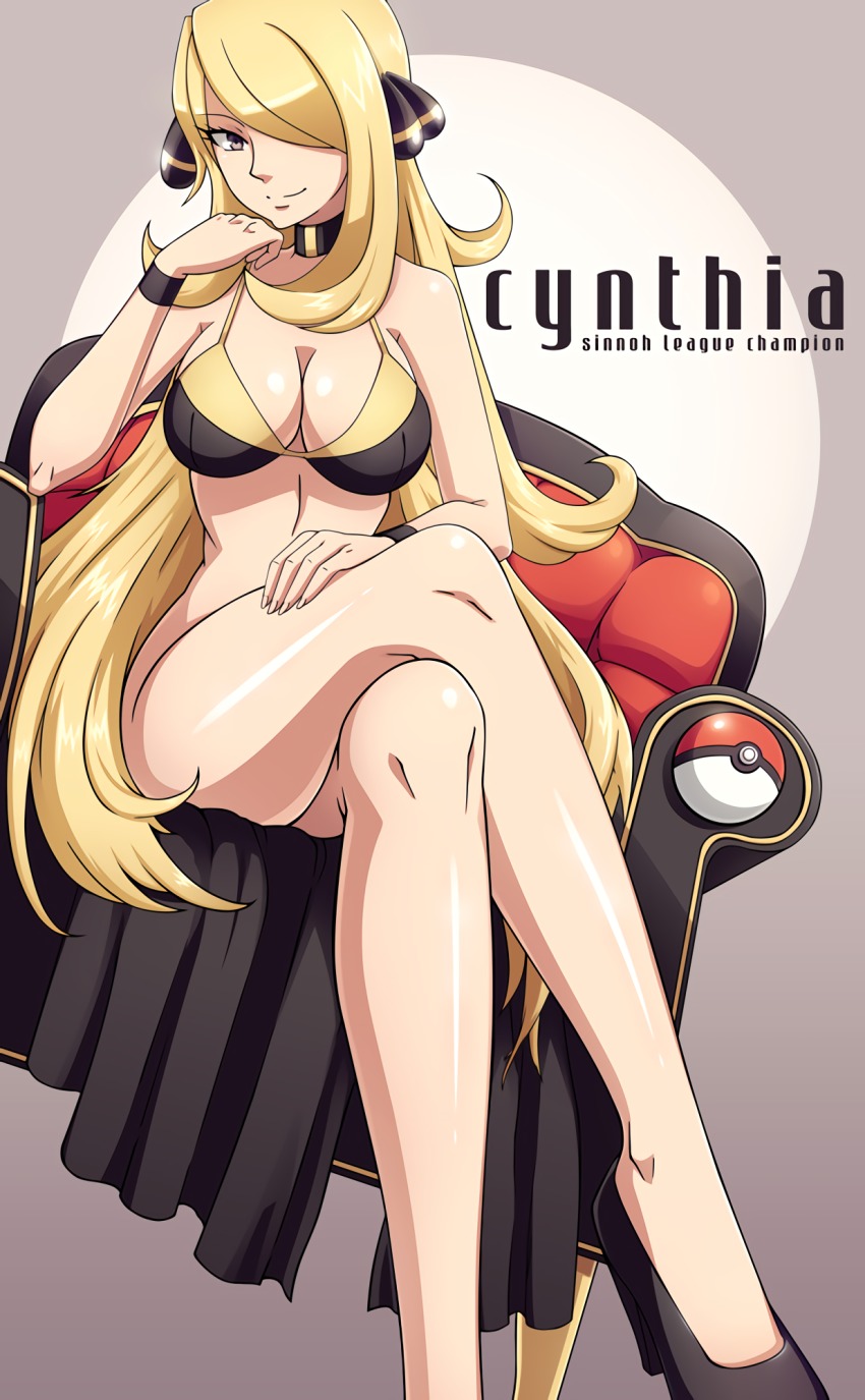 ...(company) crossed_legs(sitting) cynthia cynthia(pokemon)