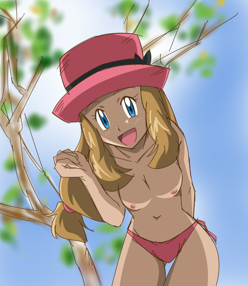 nude pokemon pokemon_xy serena tomo_tomo tree.