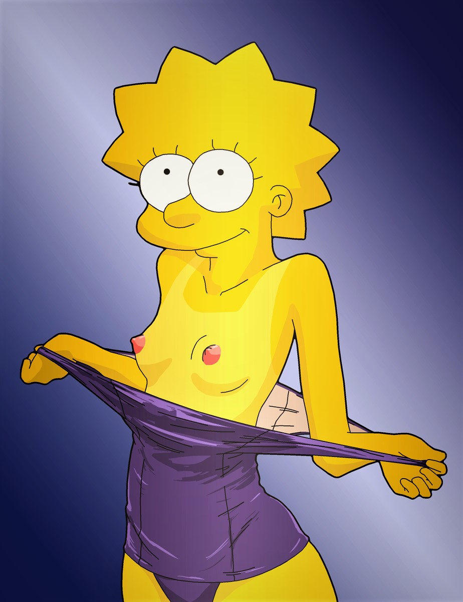 breasts erect_nipples evilweazel(artist) flashing lisa_simpson swimsuit the...