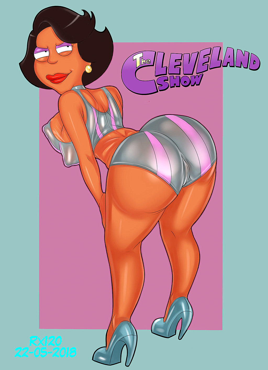 ass bra donna_tubbs high_heels panties the_cleveland_show thighs twerking.