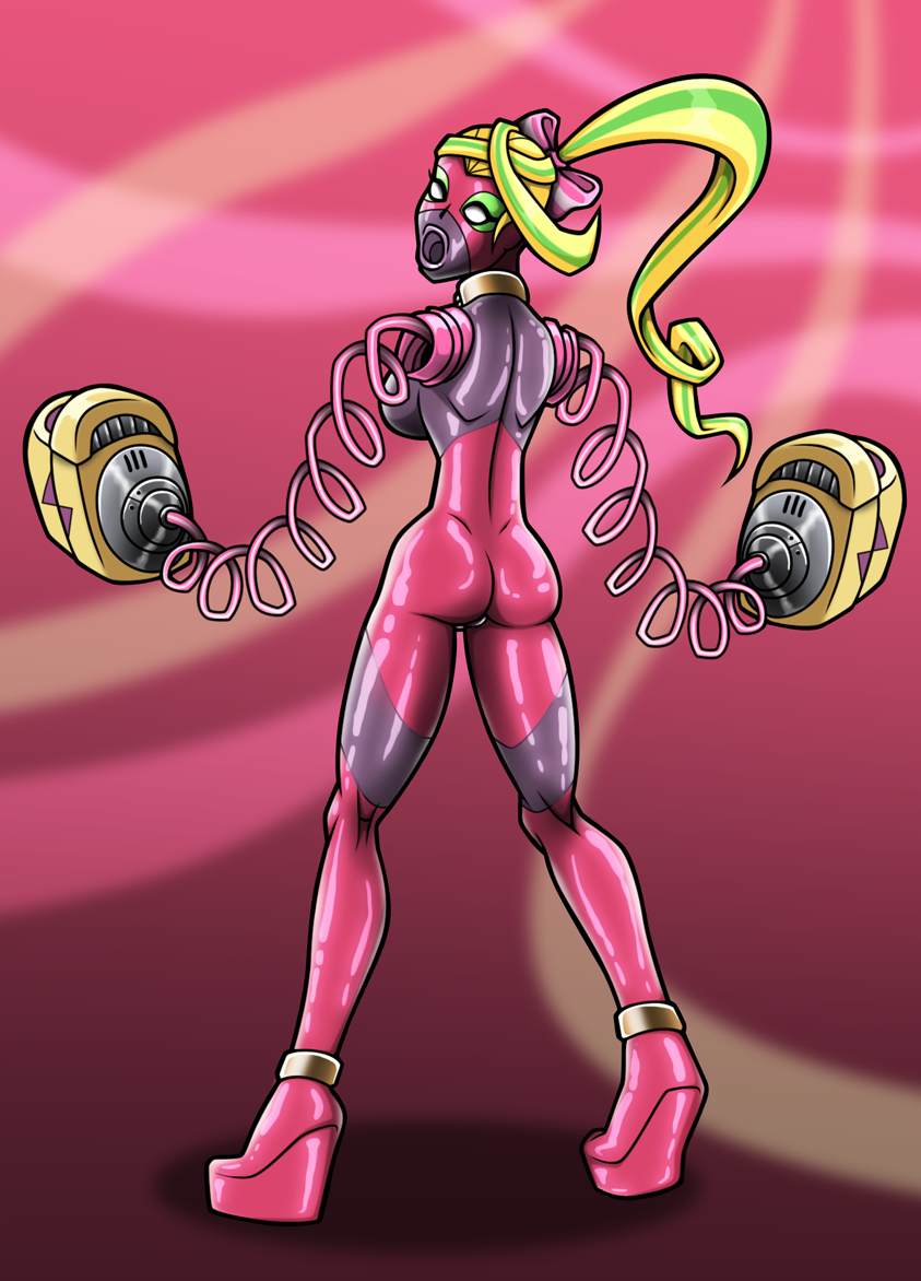 arms(game) ass fetish latex re-maker ribbon_girl sexy sexy_ass.