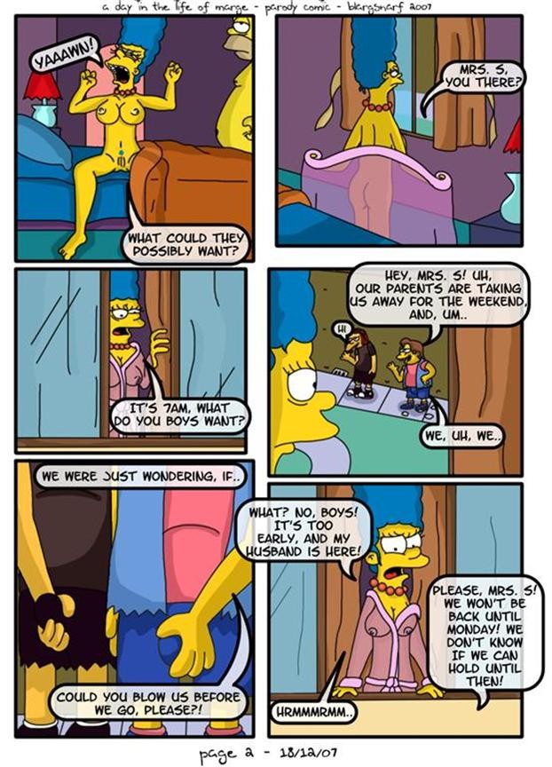Xbooru Blargsnarf Blargsnarf Artist Comic Dolph Starbeam Homer Simpson Marge Simpson Nelson