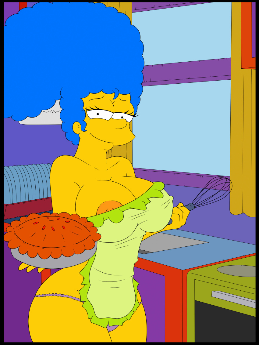 ass marge_simpson nipple one_breast_out the_simpsons thighs thong.