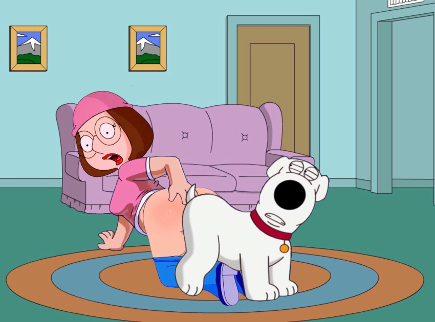beastiality brian_griffin brunette canine dog family_guy knotted meg_griffi...
