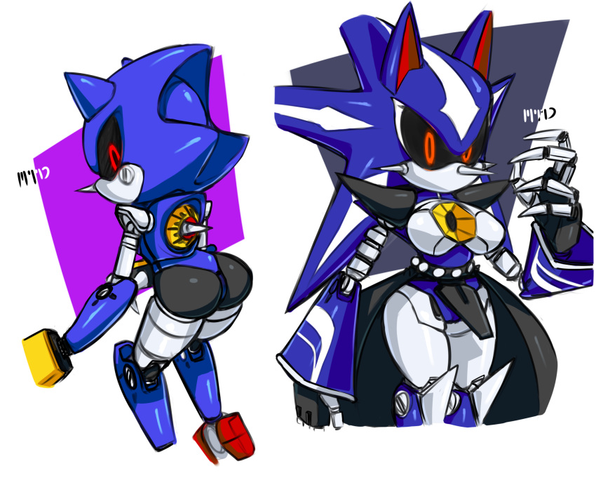 female fembot looking_at_viewer machine marthedog mechanical metal_sonic re...