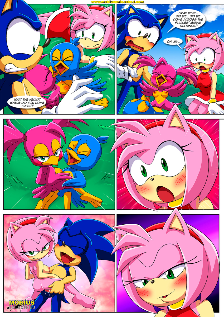 amy_rose bbmbbf comic flicky idw_publishing mobius_unleashed palcomix sega ...