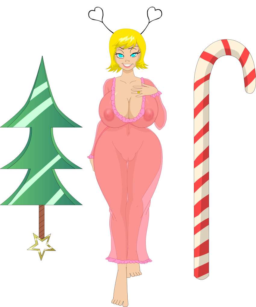 ...breasts candy_cane candy_cane_staff christmas christmas_tree christmas_t...
