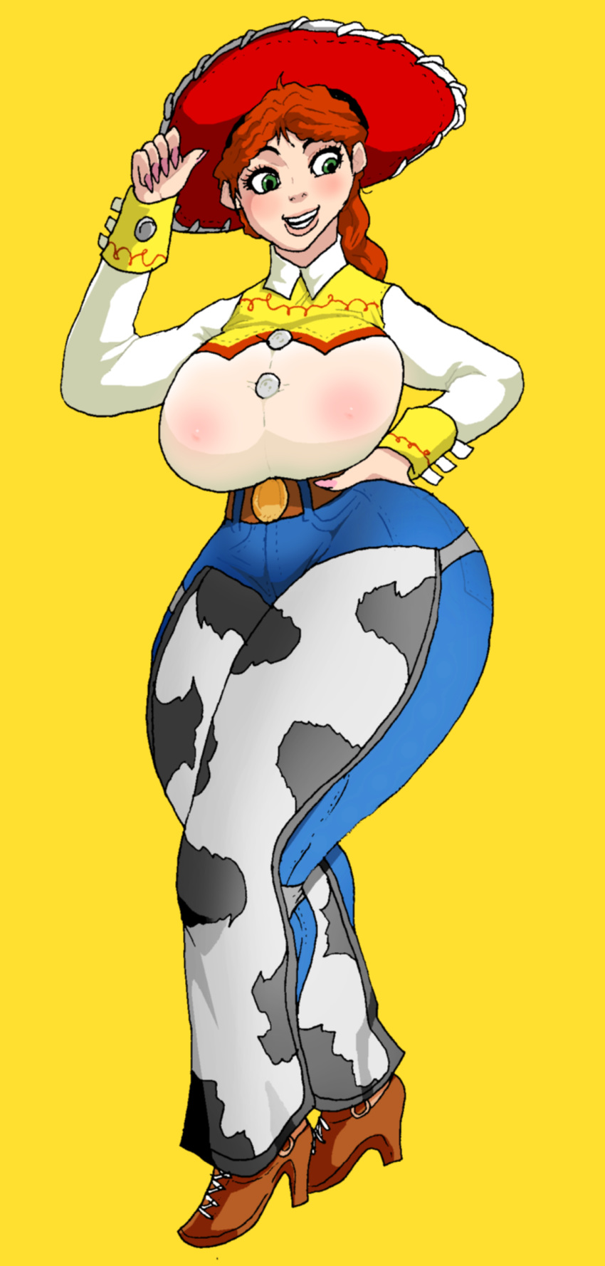 Xbooru Ass Big Ass Breasts Clothes Cowgirl Disney Happy Jay Marvel Jeans Jessie Lips Nipples
