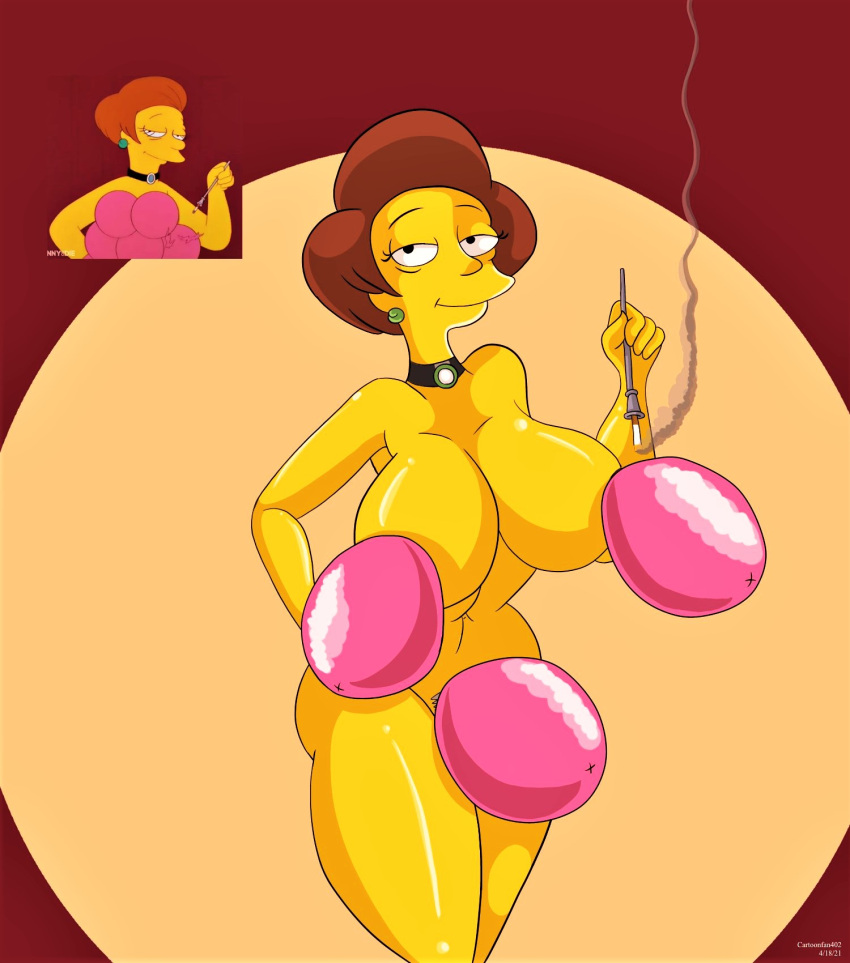 Xbooru - ass balloons breasts edna krabappel nude the simpso