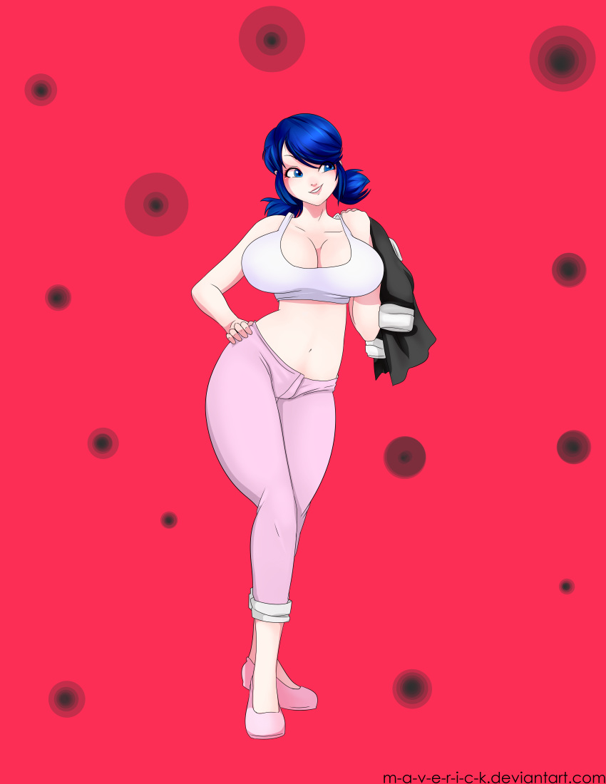 big_breasts breasts cleavage female marinette_cheng maverick-h miraculous_l...