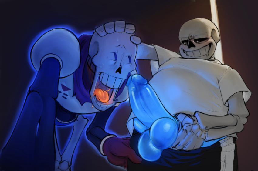 brother_and_brother incest papyrus(undertale) sans(undertale) skeleton unde...