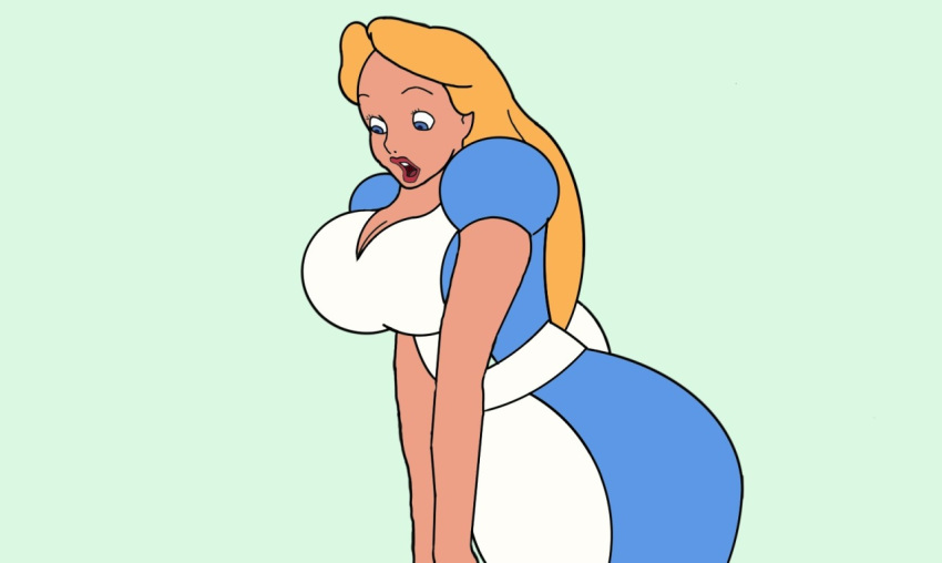 alice alice_in_wonderland breasts cleavage disney expansion large_breasts l...