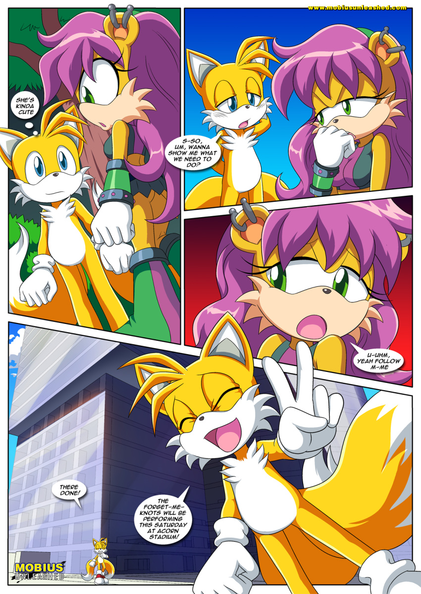 1girl 1male a_prowerful_concert archie_comics bbmbbf comic miles"tails...