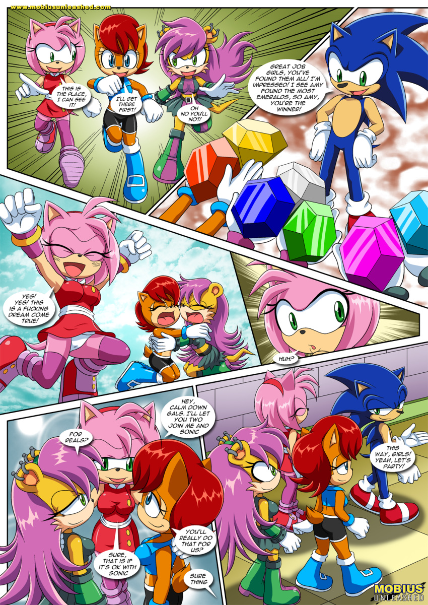 amy_rose archie_comics bbmbbf comic furry mina_mongoose mobius_unleashed pa...