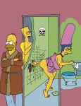 bart_simpson bent_over big_breasts big_penis breasts cleavage from_behind glory_hole homer_simpson incest marge_simpson mother_and_son penis the_fear the_simpsons yellow_skin rating:Questionable score:24 user:rule35