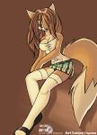   brown_hair fox furry mark_thompson_(artist) stockings   rating:questionable score:0 user:lizard