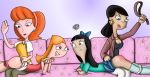 ass bent_over black_hair blue_eyes blush bottomless bow brown_eyes candace_flynn crying disney dr._hirano earrings hairband honeysmother jewelry linda_flynn-fletcher lipstick long_hair mad milf orange_hair panties_around_legs phineas_and_ferb red_lipstick skirt_lift smile spank spanking stacy_hirano rating:Explicit score:34 user:zipp