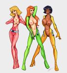  alex_(totally_spies) breast_grab breasts bushido clover_(totally_spies) erect_nipples hairless_pussy huge_breasts nipples pussy sam_(totally_spies) senseibushido_(artist) spread_legs totally_spies tzoli_(artist) undressing  rating:explicit score:40 user:lizard