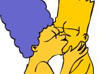 bart_simpson blue_hair french_kissing gif incest marge_simpson mother mother_and_son the_simpsons white_background yellow_skin rating:Explicit score:38 user:toonhunter