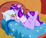 2011 ass bed blush book bottomless breasts butt cutie_mark equine female friendship_is_magic furry hair horn horse kabuki long_hair looking_at_viewer multicolored_hair my_little_pony pillow pony purple_eyes purple_hair pussy solo tail twilight_sparkle rating:Explicit score:14 user:SimsPictures