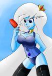   adventure_time blue_skin crown ice_queen popsicle retrokidz_(artist) stockings white_hair   rating:questionable score:11 user:lizard