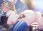  1boy 1girl ahoge animal_ears anus ass ass_grab bangs bar_censor big_breasts blonde_hair breasts censored cum cum_in_pussy cum_inside ejaculation elbow_gloves fennec_fox fox_ears fox_girl fox_tail from_behind gloves hair_ornament high_res hololive ichi-go long_hair looking_at_viewer looking_back multicolored_hair nipples nude omaru_polka open_mouth penis pink_hair purple_eyes pussy sex solo_focus stockings straight streaked_hair sweat tail vaginal_penetration virtual_youtuber  rating:explicit score:1 user:winterlegendxbooru