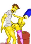  666arts anal anal_penetration anal_sex ass big_ass big_penis garter_belt garter_straps marge_simpson penis penis_in_ass sex seymour_skinner shocked shocked_expression stockings the_simpsons  rating:explicit score:4 user:jon_daces