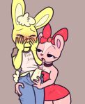  1girl absurd_res anthro cuddles_(htf) furry giggles_(htf) happy_tree_friends high_res male mammal simple_background tenmathemaiden  rating:explicit score:1 user:furry_love