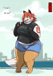  ass big_ass big_breasts breast_expansion breasts canine chubby female fox gillpanda growth hair overweight transformation weight_gain  rating:questionable score:3 user:moonreker