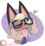  <3 <3_eyes 2020 animal_crossing anthro backsash blonde_hair blush bodily_fluids clothed clothing digital_media_(artwork) disembodied_hand domestic_cat drooling duo eyewear felid feline felis finger_fetish finger_in_mouth finger_play fingers fur furry glasses grey_body grey_fur hair high_res looking_at_viewer male mammal mouth_play nintendo open_mouth oral_invitation patreon raymond_(animal_crossing) saliva saliva_on_tongue simple_background solo_focus teeth tongue tongue_out video_games  rating:explicit score:0 user:furry_love
