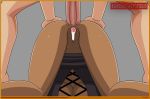  1futa 1girl anal_penetration ass bleach cum_in_pussy dark-skinned_female from_behind futa_on_female futanari haineko hands_on_ass penis pinoytoons pussy shihouin_yoruichi  rating:explicit score:1 user:simspictures