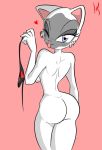 ass cat feline female hayakain heart huge_breasts kitty_(hayakain) nude panties ryugou_(webcomic) sideboob solo underwear webcomic rating:questionable score:9 user:moonreker