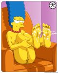 breasts cum feet foot_fetish footjob marge_simpson soles tenzen the_simpsons toes yellow_skin rating:Explicit score:30 user:Tehny