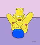 bart_simpson blue_hair hair marge_simpson the_simpsons topflite yellow_skin rating:Questionable score:147 user:rule35