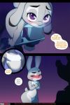 1girl 2019 2:3 3_toes anthro blush bottomless breasts clothed clothing comic disney doxy duo embarrassed english_text furry high_res humiliation judy_hopps lagomorph leporid male mammal nick_wilde paws prismblush purple_eyes rabbit short_stack small_breasts solo_focus text thick_thighs toes undressing url wide_hips zootopia rating:Explicit score:2 user:Furry_Love