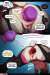 1girl 1girl 2:3 anthro anus ass bodily_fluids breasts breath buttplug clitoris clothing comic disney doxy english_text fur furry gaping gaping_anus genitals high_res judy_hopps lagomorph leporid mammal nipples onomatopoeia panting pussy rabbit sex_toy sound_effects speech_bubble text zootopia rating:Explicit score:0 user:Furry_Love