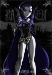 1girl big_breasts breasts dc_comics female_only grey_skin purple_eyes purple_hair raven_(dc) shadman teen_titans rating:Questionable score:33 user:ShadowKing11