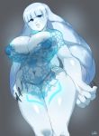  0lightsource 1girl areola areola_slip bangs big_breasts blue_eyes blunt_bangs breasts claws cleavage dahlia_(xenoblade) hand_on_hip lingerie long_hair navel nipple_bulge panties parted_lips paws see-through side-tie_panties thick_thighs thighs white_hair wide_hips xenoblade_(series) xenoblade_chronicles_2  rating:questionable score:8 user:flbpfan
