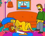 1boy 2girls after_sex cartoonvalley.com cum_in_mouth cum_swap group_sex hanging_breasts huge_breasts husband_and_wife marge_simpson maude_flanders ned_flanders penis spitting_cum the_simpsons yellow_skin rating:Explicit score:20 user:toonhunter