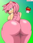  adc1309 amy_rose anthro ass big_ass big_breasts breasts chrono-fur female green_eyes hair hedgehog huge_ass looking_at_viewer looking_back nude pink_hair sega smile solo sonic_(series)  rating:explicit score:23 user:moonreker