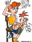 linda_flynn-fletcher phineas_and_ferb phineas_flynn red_ass spanking tears white_background rating:Questionable score:10 user:CoreyPeters163
