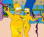 homer_simpson marge_simpson nude penis tan_line the_simpsons yellow_skin rating:Explicit score:7 user:toonhunter