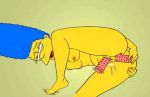 anal blue_hair dildo hair marge_simpson tagme the_simpsons yellow_skin rating:Explicit score:8 user:toonhunter