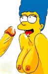 big_breasts cum_in_mouth fellatio marge_simpson the_simpsons yellow_skin rating:Explicit score:4 user:toonhunter