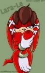  2007 akito_yagami archie_comics breast_grab breasts covering covering_self echidna female furry lara-le nipples nude red_body red_nipples sega solo sonic_(series) sonic_team tsunami_satoshi wide_hips  rating:explicit score:4 user:furry_love
