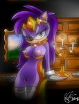 bottomless bra breasts candle clothed clothing crown female fire furry green_eyes hair half-dressed hedgehog looking_at_viewer nancher nipples partially_clothed purple purple_body purple_hair pussy queen_aleena sega solo sonic's_mom sonic_(series) sonic_underground stockings thigh_highs underwear rating:Explicit score:11 user:Furry_Love