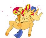  1girl 69 anthro avante92 equestria_girls flash_sentry friendship_is_magic my_little_pony sunset_shimmer  rating:questionable score:7 user:simspictures