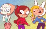 adventure_time ass bubble_butt cartoon_network crossover disney fionna_the_human gravity_falls mabel_pines pearl pearl_(steven_universe) rayryan_(artist) steven_universe rating:Questionable score:19 user:Ghost455